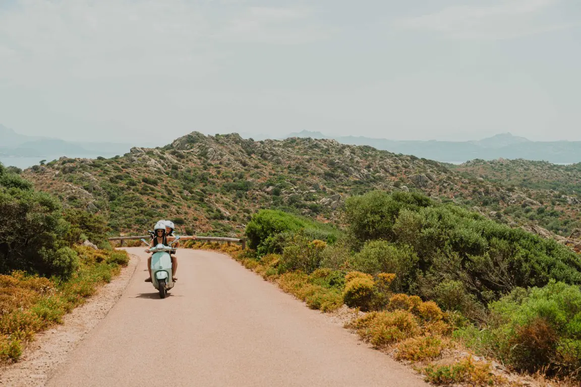 Vespa and landscape