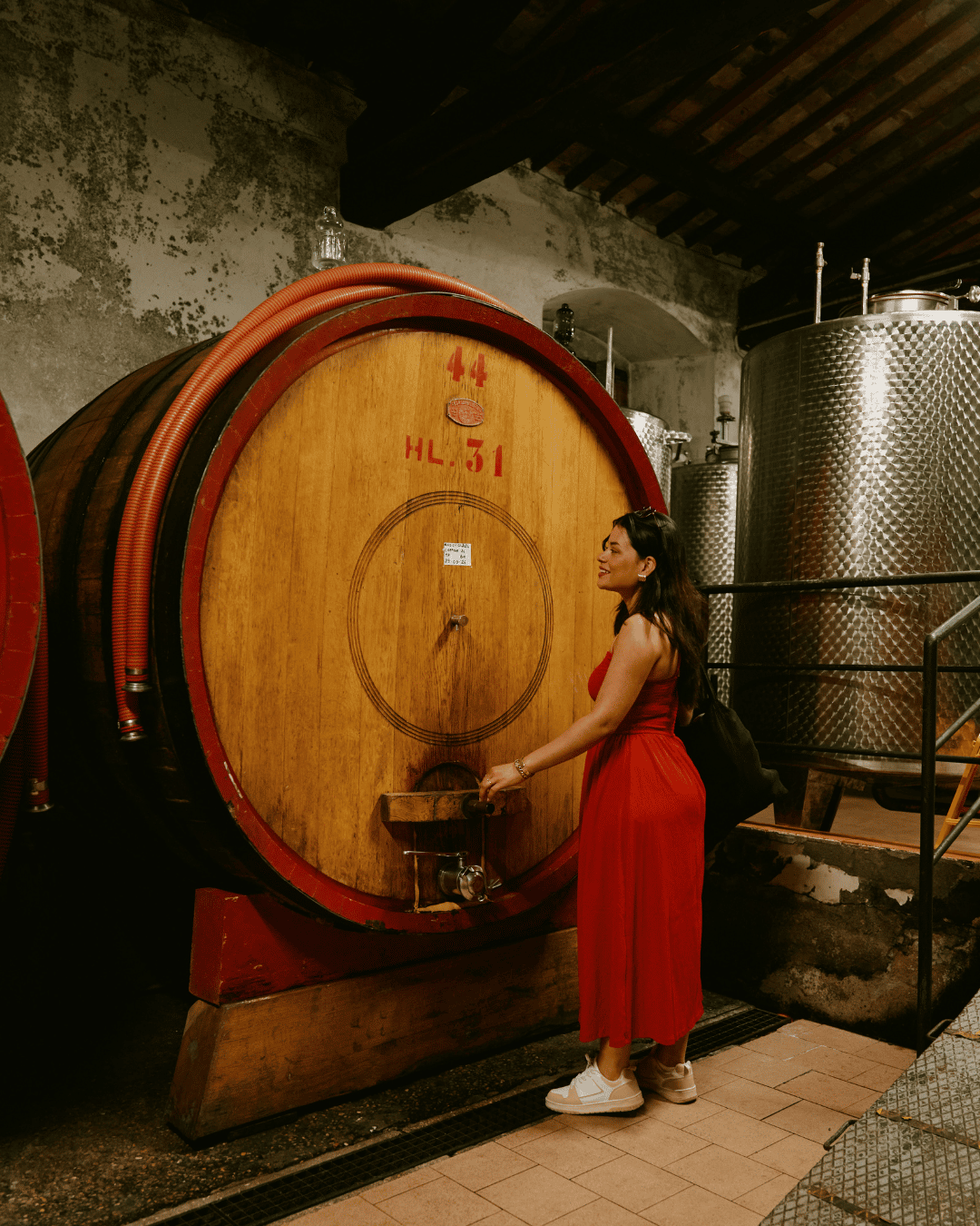 wijn tour in wijnkelder in Chianti