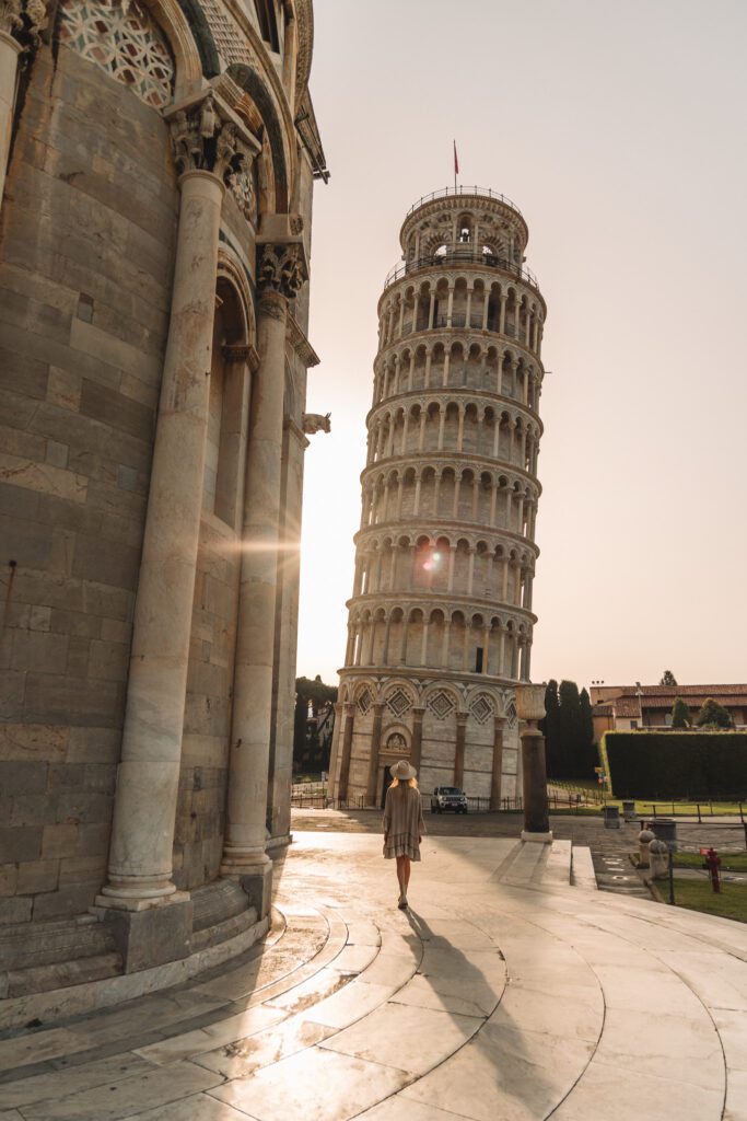 the leaning Tower of Pisa scheve toren in pisa, italië