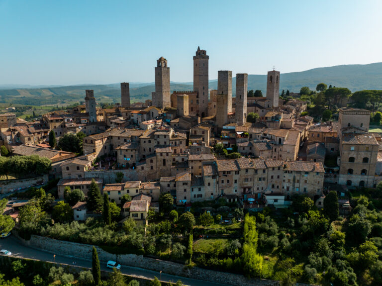 Panoramic view of San Gimignano in Tuscany