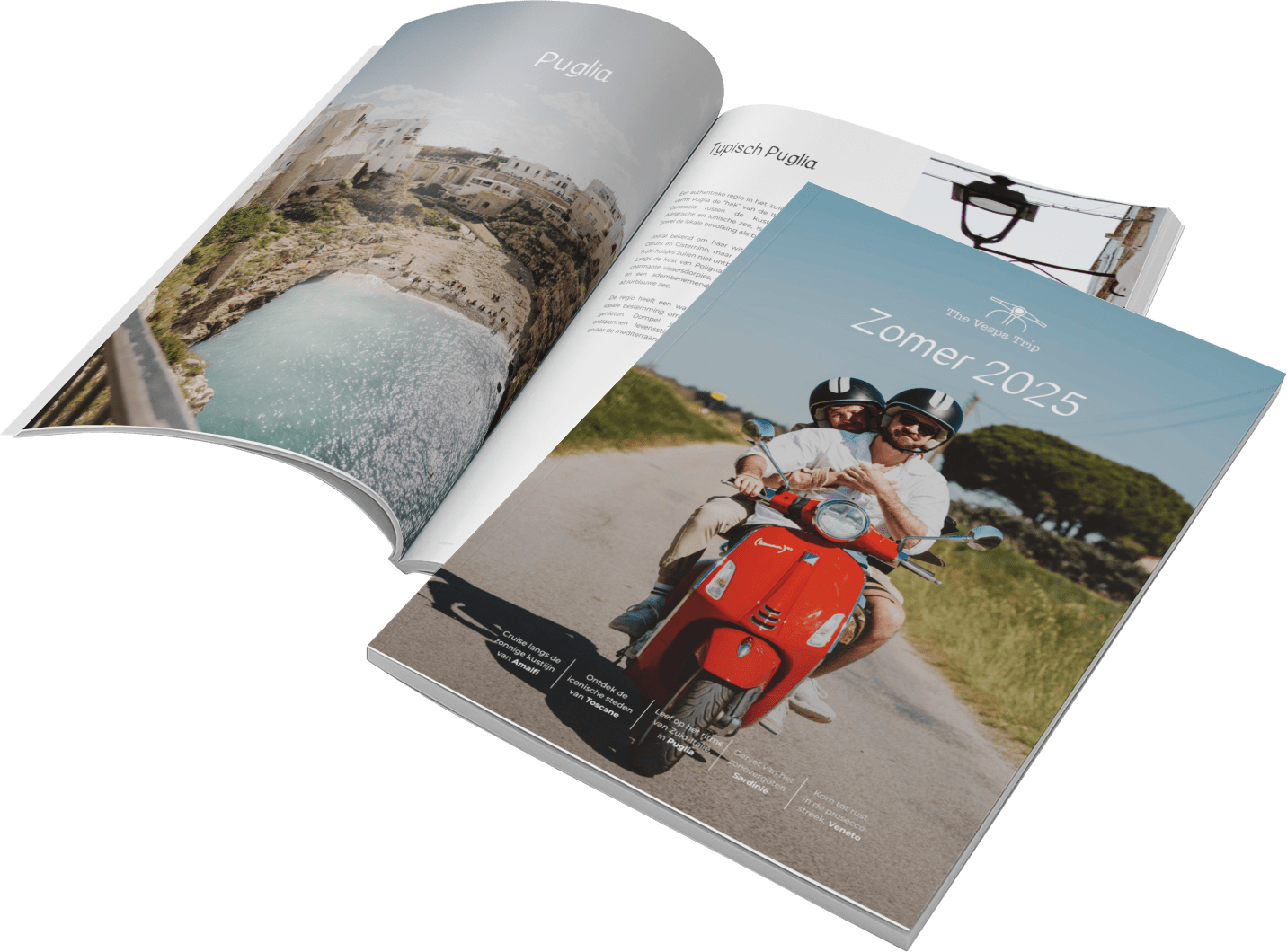 Magazine reisbestemmingen Italië en meer info over vespa tours in Italië, Magazine met de mooiste plekjes van Italië en meer info over reizen naar Italië.