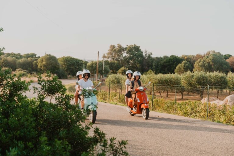 Actiefoto op een Vespa