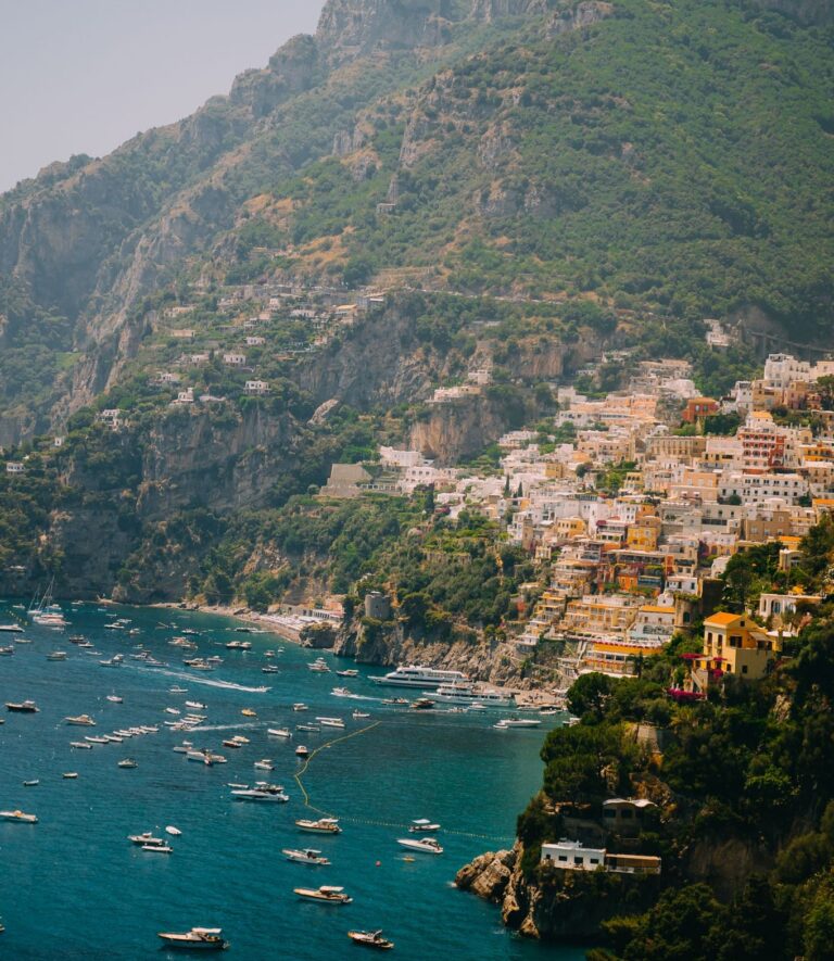 picturesque Positano village and bay on the Amalfi Coast